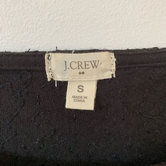 J.‎ Crew Black Sequin 3/4 Sleeve Blouse - Picture 5 of 7